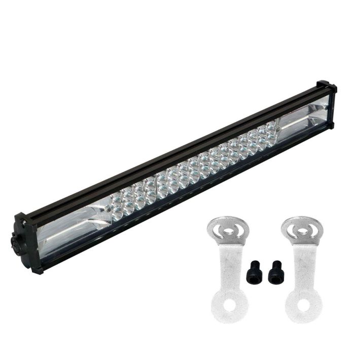 Allextreme EXF48L1 48 LED Fog Light 21 Inch Flood LED Work Double Row White Light Waterproof Driving Lamp Universal for Car Motorcycle Bike (96W, 1 Pc)