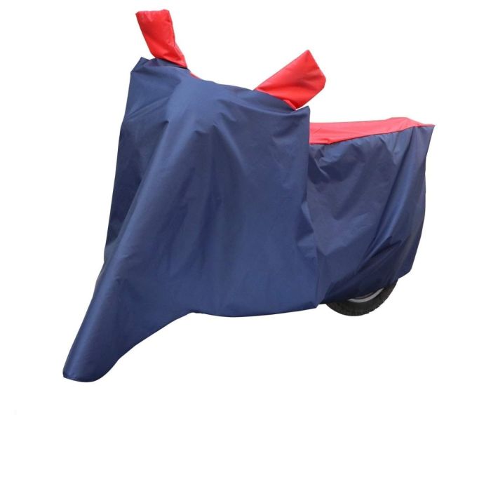 Allextreme L-7012 Full Bike Body Cover Water Resistant Dustproof Rustproof UV Protection Cover Compatible for Pulsar above 180cc and Upto Royal Enfield Bullet Size (Navy Blue & Red, Large)