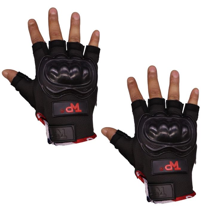 Allextreme EXO2FG10 Probiker Motorcycle Half Finger Riding Gloves for Bike Racing & Sports Hand Glove for Men and Women (XL, Red)