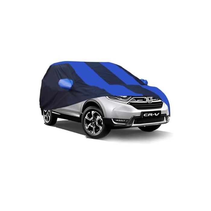 Allextreme CRZ5002 Car Body Cover Compatible with CR-V Custom Fit Dustproof UV Heat Resistant Indoor Outdoor Body Protection (Navy Blue & Blue with Mirror)