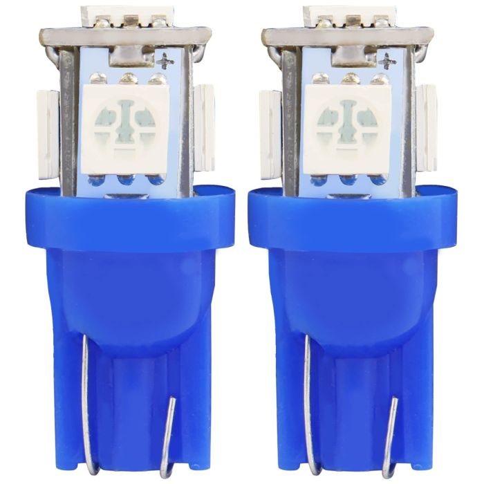 Allextreme EX5P001 T10 Led Parking Light 5 SMD Car Interior Pilot Licence Plate Dome Bulb for Bike/Motorcycle and Cars (Blue, 1W)