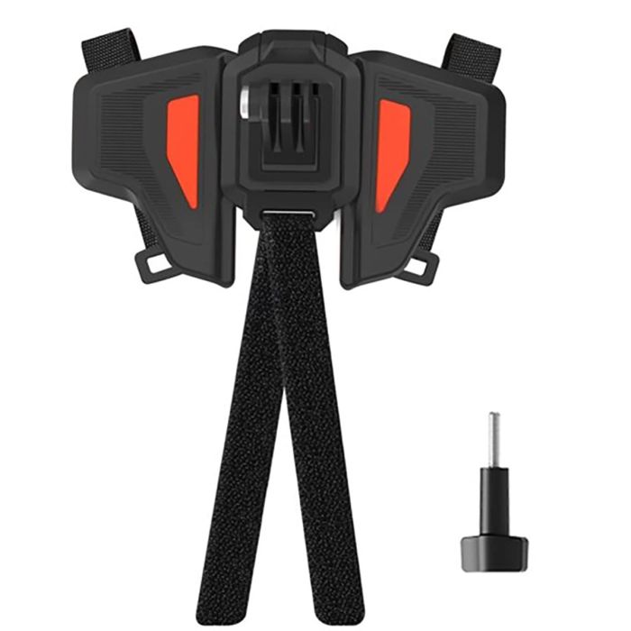 Allextreme ALLEX0A Motorcycle Helmet Front Chin Mount Strap Foldable Holder Compatible for GoPro Hero 10 9 8 7 6 5 Osmo Insta 360 Accessories Cellphone and Action Camera