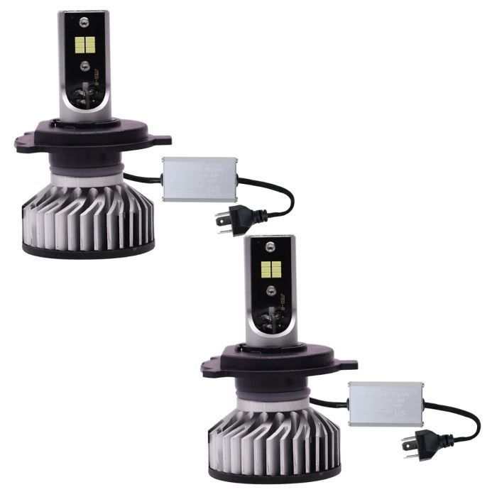 AllExtreme EXSRS2 H4 LED Headlight Bulb with Cooling Fan 36W Head lamp Conversion Kit for Bike Car SUV and Motorcycles (PACK - 2)