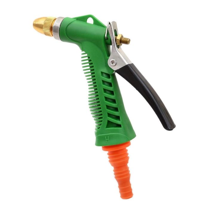 Allextreme High Pressure Water Sprayer Hose Nozzle Heavy Duty, Lawn Garden Spray Front Trigger with Connector (Green) (HBS0061)