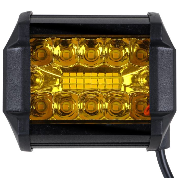 Allextreme EXLEDRS1 34 LED Fog Light Bar Waterproof 4 Inch CREE Cube Work Light for Bike Cars and Motorcycle, 72W, Yellow Light (PACK-1)