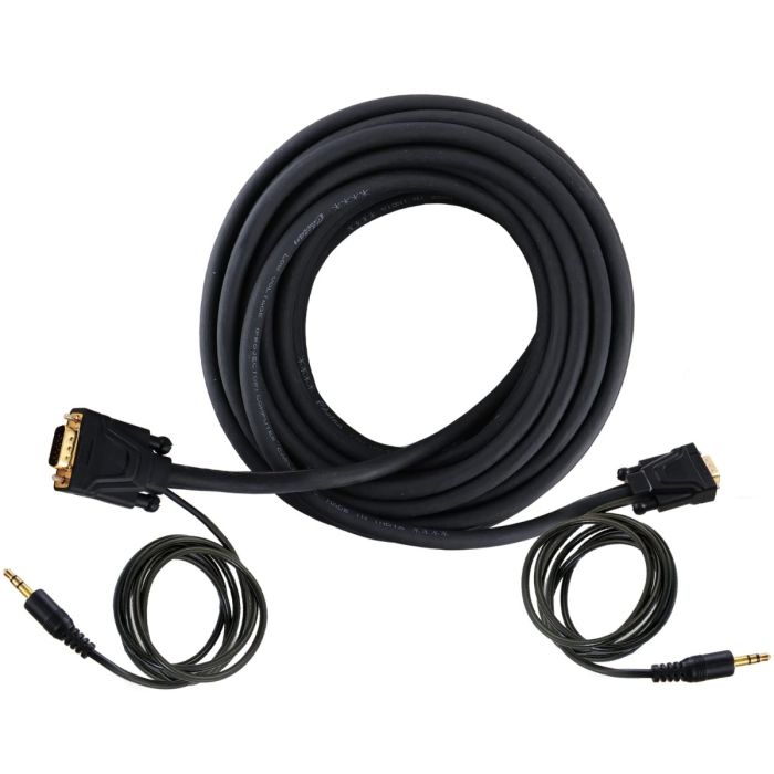 Allextreme VGA Cable With Audio Compatible Wire for Computer Monitor High Resolution Durable & Portable Cable Good for All Devices(10 Mtrs)