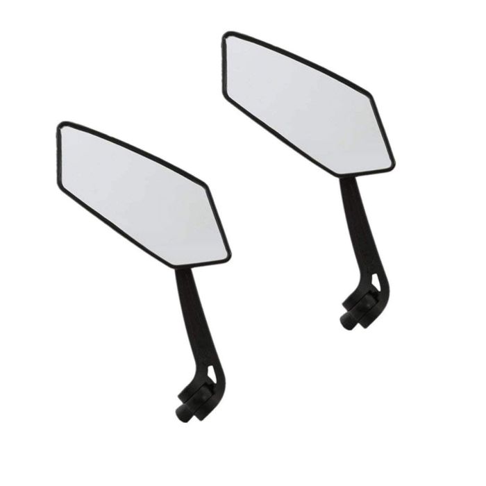 AllExtreme EXNBS02 Universal Rear View for Motorcycle, Side Mirrors (Pack of 2, Black)
