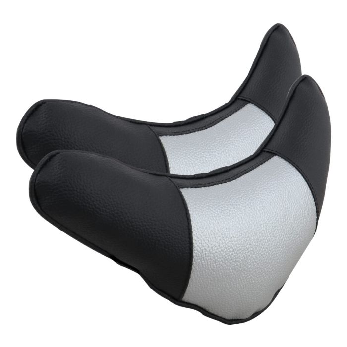 Allextreme PU Leather Car Neck Rest Pillows Headrest Cushions Set for all Cars Travel Seat (2 PCS)