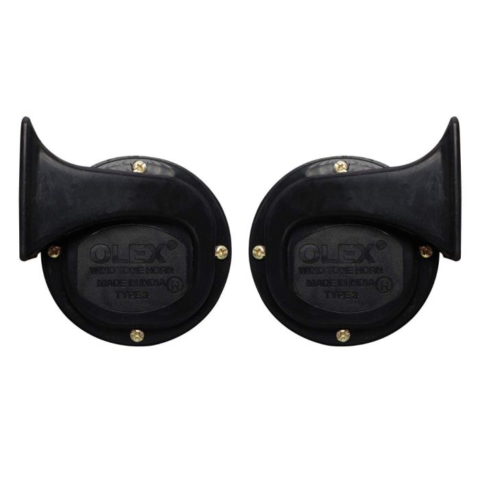 AllExtreme SHON WINDTONE HORN for Bike & Car Horns Super Loud Sound Air Siren (12V, Black & Gold, 2 Pcs)