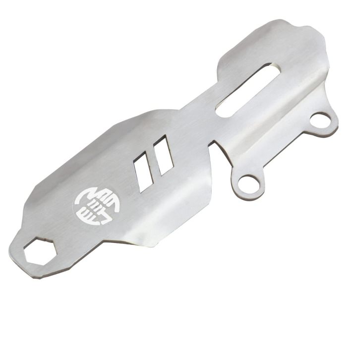 AllExtreme EXSTD09 Rear Brake Master Cylinder Protective Guard Aluminium Material Stylish & Classic Heel Plate Durable Seamless & Custom Fit For Motorcycle (Silver)