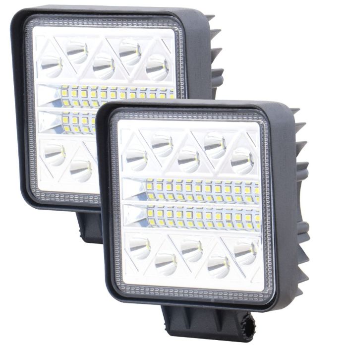 Allextreme 78W 34 LED Fog Light With Mounting Brackets Powerful Lighting Range Waterproof Ultra Bright Bulb For Car & Motorcycle (White, Pack of 2)