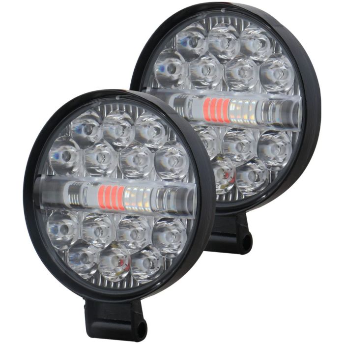Allextreme 58W 22 LED Fog Light With Mounting Brackets Powerful Lighting Power Ultra Bright Bulb Waterproof For Car & Bike (White, Pack of 2)