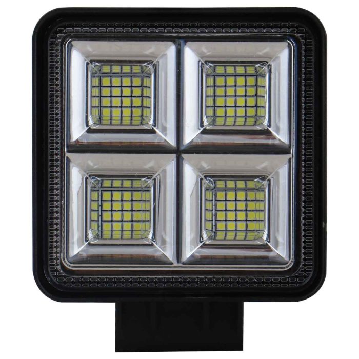 Allextreme 128W 64 LED Fog Light Super Bright With Mounting Brackets Powerful Lighting Range Universal Fit For Car & Motorcycle (White, Pack of 1)