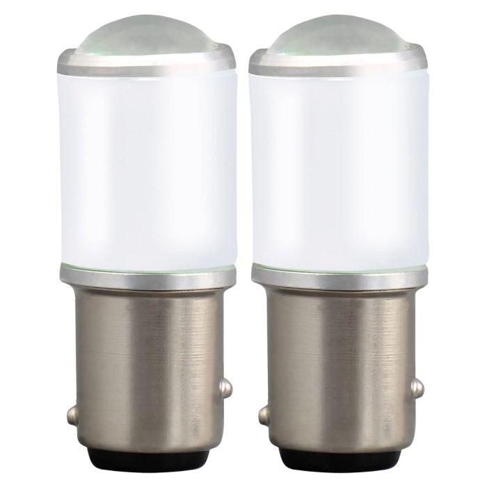 Allextreme BAY15D 1157 LED Parking Bulb 5W Universal Ultra-Bright Brake Tail Light for Car (White, 2 Pcs)