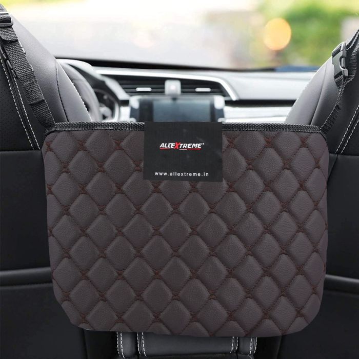 Allextreme EX-CTO-01B Trunk Organizer Backseat Large Anti-Slip Storage Hanging Utility Tool Space Saver Bag for Cars, SUVs & Trucks (Brown)