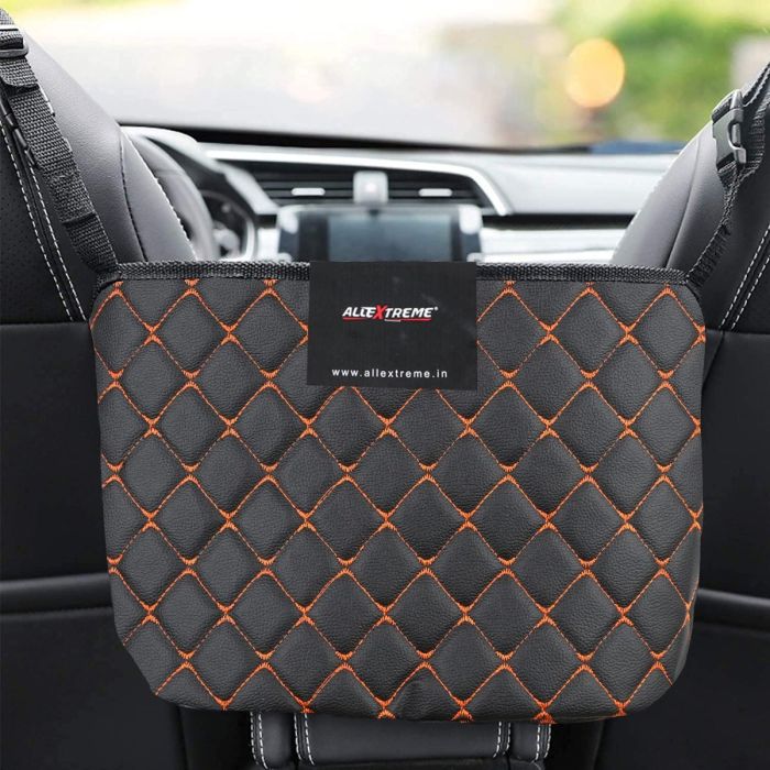 Allextreme EX-CTO-02B Trunk Organizer Backseat Large Anti-Slip Storage Hanging Utility Tool Space Saver Bag for Cars, SUVs & Trucks (Orange)