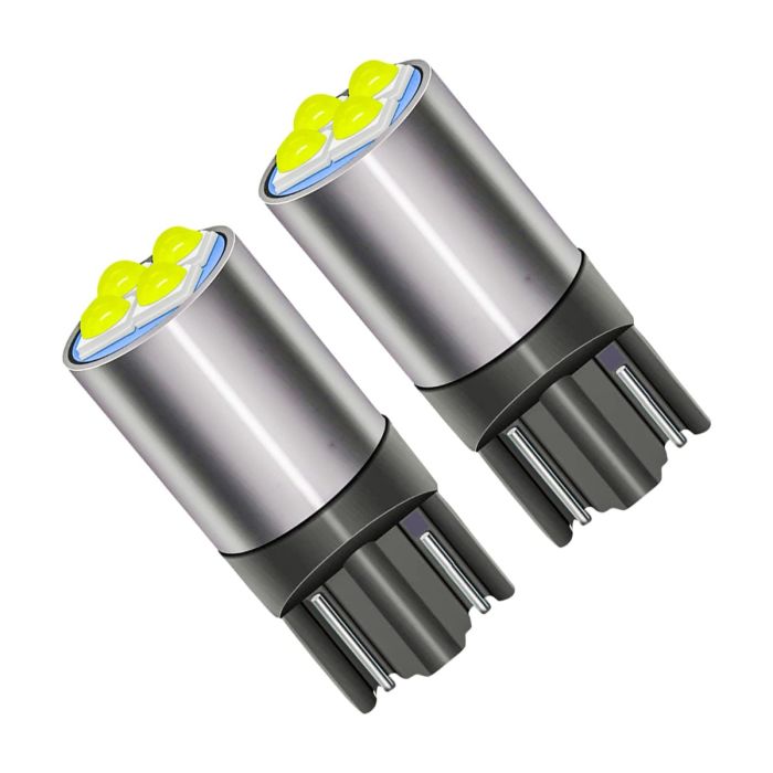 Allextreme EXLB001 Universal T10 LED Parking Light 4 SMD Bright Interior Lamp Bulb for Automobiles (White, 2 Pcs)
