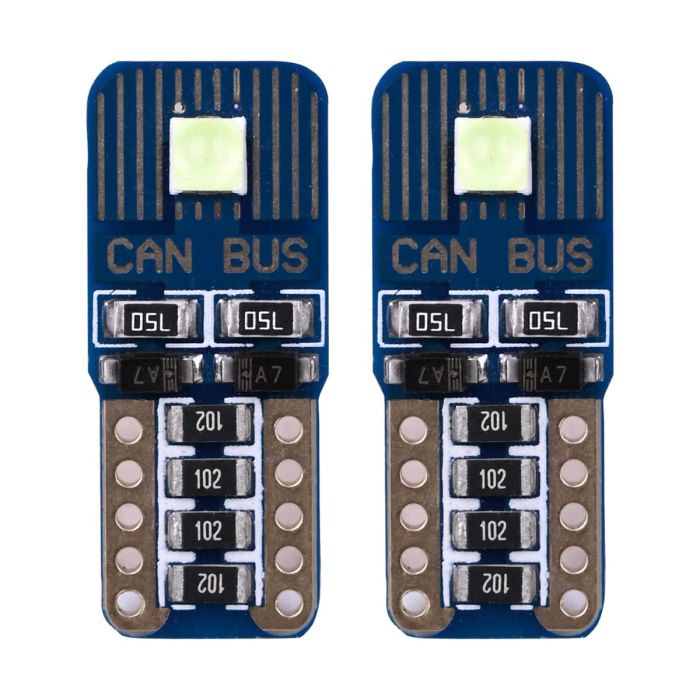 Allextreme EXLB002 Universal T10 LED Parking Light 2 SMD Bright Interior Pilot License Plate Dome Indicator Lamp Bulb for Automobiles (3W, Blue, 2 Pcs)
