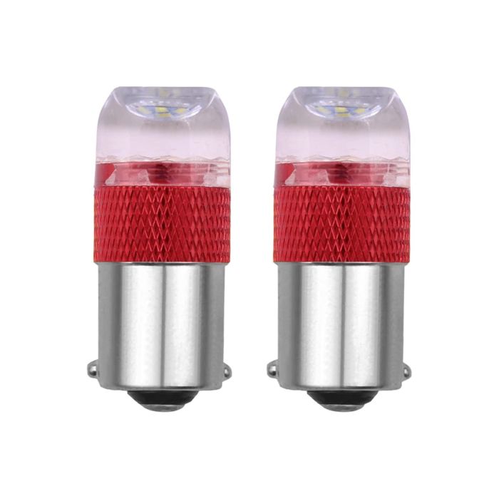 Allextreme EXLB011R LED Bulb Turn Signal Indicator Bright Lamp 6 Smd Chipset License Plate Parking Dome Light for Car Bike and Motorcycle (6W, Red, 2 PCS)