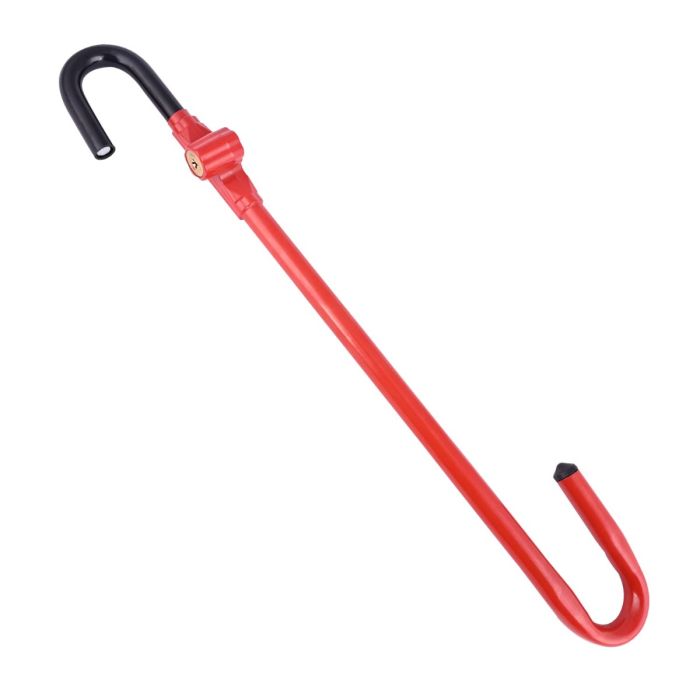 AllExtreme CQ-6082 Car Steering Wheel Brake Lock Anti-Theft Retractable Double Hook Car Clutch Pedal Lock Security with 2 Keys
