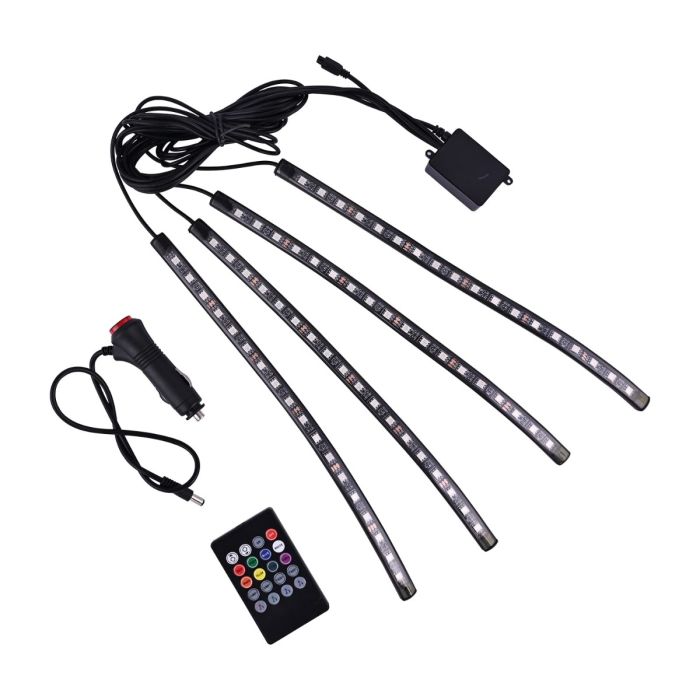 AllExtreme EX18LRC4 6W 72 LED Atmosphere Light Strip Flexible Lighting with IR Controller Wireless Remote Control Sound Sync (Multicolour)