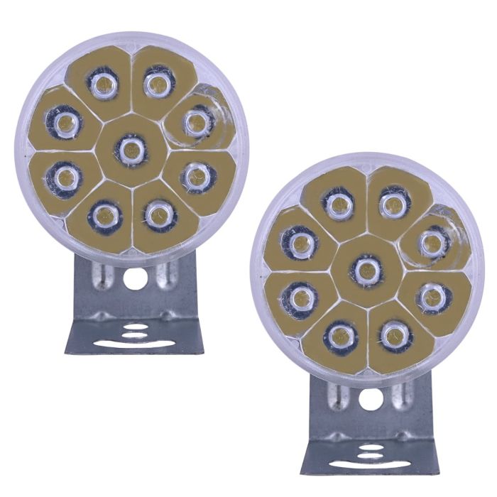 Allextreme EX09FLA 3 inch Off Road Driving Lamp With 9 LED Round Fog Light & Sturdy Aluminum Casing Ideal For Motorcycle, Cars & Bikes (9W, White Light, 2 Pcs)