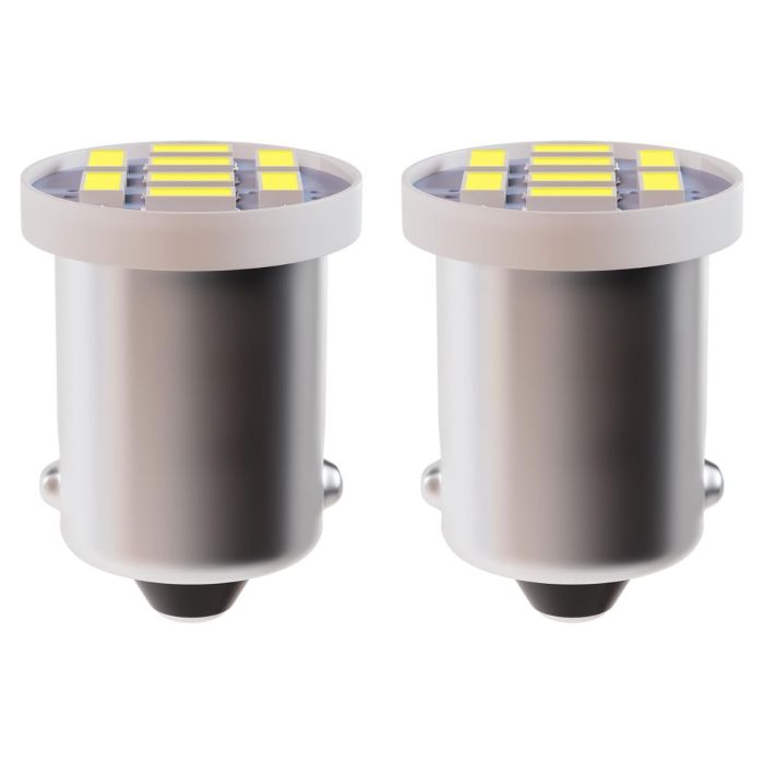 Allextreme EX-TPW2 BA9S LED Parking Light Super Bright 8 SMD Car Interior License Plate Wedge Dome Trunk Dashboard Bulb for Car Bike and Motorcycle (3W, White, 2 PCS)
