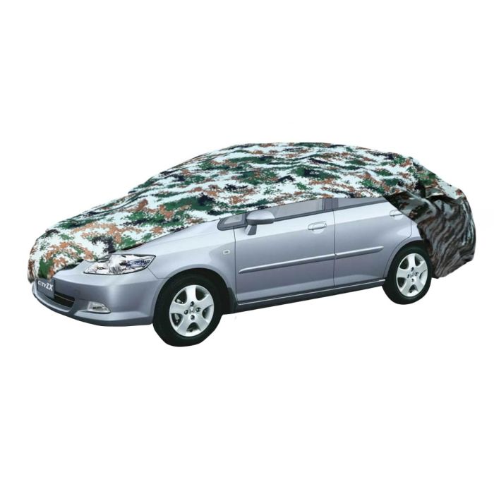 AllExtreme CZP5007 100% Tested Waterproof Car Body Cover Compatible with City zx Triple Stitched UV Heat Resistant Indoor Outdoor Body Protection (Army Print with Mirror)