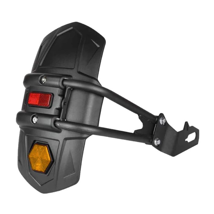 AllExtreme Universal Tyre Hugger with Reflectors Rear Mudguard Reflective Splash Guard Compatible with Bikes Motorcycles (Black)