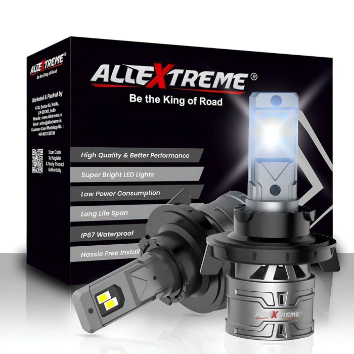 AllExtreme 60 Watt H13 Car LED Headlight 13,000LM Super Bright Beam 6500K N61 Led Chips Conversion Kit Car Bulb Driving Headlamp Fog Light for SUVs Trucks Sedans