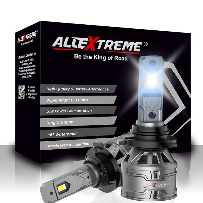 AllExtreme 60 Watt 9006 Car LED Headlight 13,000LM Super Bright Beam 6500K N61 Led Chips Conversion Kit Car Bulb Driving Headlamp Fog Light for SUVs Trucks Sedans