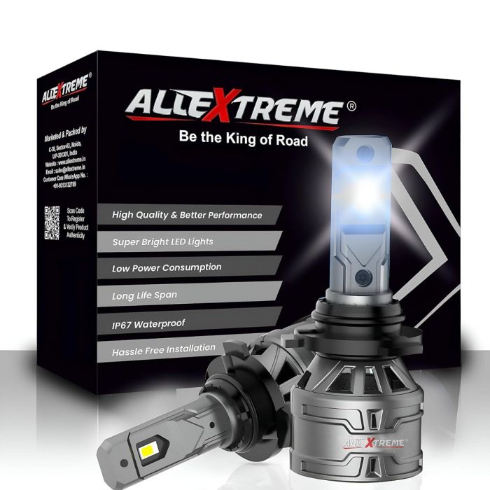 AllExtreme 60 Watt 9005 Car LED Headlight 13,000LM Super Bright Beam 6500K N61 Led Chips Conversion Kit Car Bulb Driving Headlamp Fog Light for SUVs Trucks Sedans
