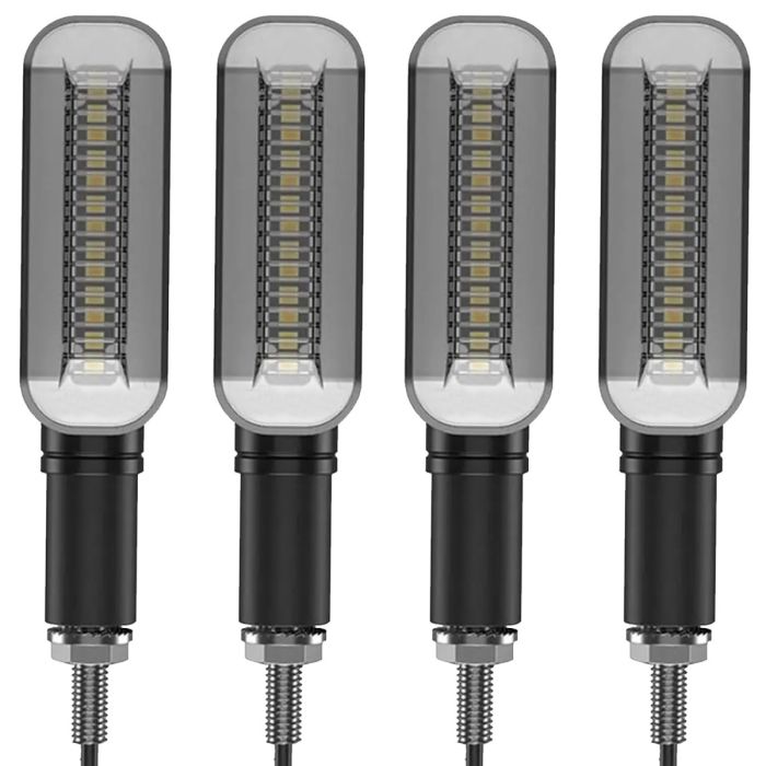 Allextreme EXNPE40 Imported Original Waterproof Style Blinker Bright LED Indicators Universal For All Bikes, Lights (Pack Of 4, Yellow,Red & White)