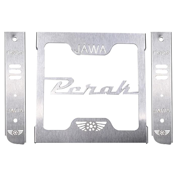 AllExtreme Euro J6 Radiator Grill Bike Radiator Grille Protector Motorcycle Accessory Shield Cover Heavy Duty Compatible With Jawa Perak (Silver)