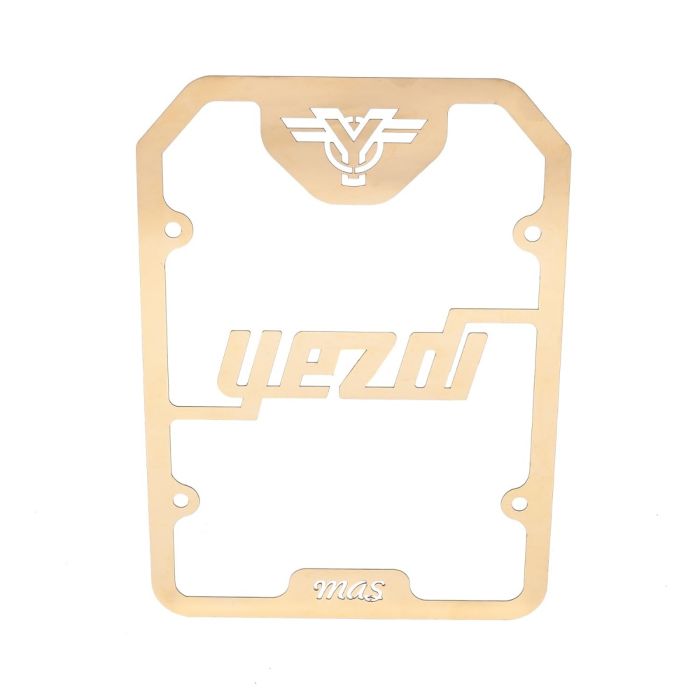 AllExtreme Euro J8 Radiator Grill Bike Radiator Grille Protector Motorcycle Accessory Shield Cover Heavy Duty Compatible With Yezdi (Golden)