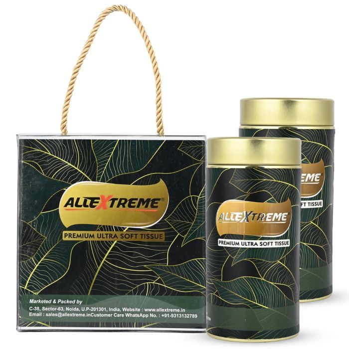AllExtreme EXPT50P2 2-Ply Car Tissues Cup Holder Cylinder Tissue Box Napkin Case 60 Pulls - (Pack of 6, 2 Canisters -Including Tissues) + 4 Refills