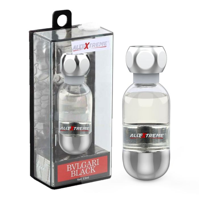ALLEXTREME Car Air Freshener Perfume Dashboard Vent Liquid Clip Diffuser Lasting Fragrance Spill-proof Auto Interior Accessories for Car & Offices (13ml,Bvlgari black)