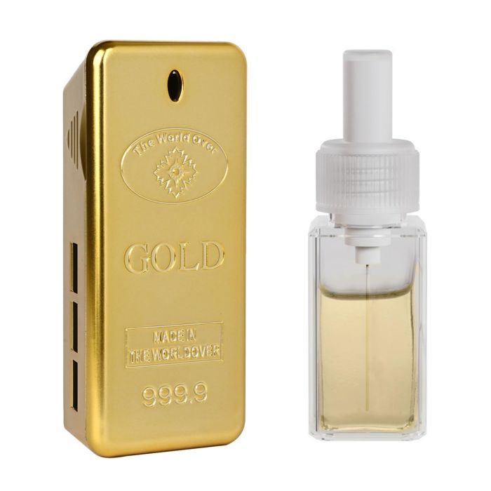 ALLEXTREME Gold Car Air Freshener Perfume Dashboard Vent Liquid Clip Diffuser Lasting Fragrance Spill-proof Auto Interior Accessories for Car & Offices (8ml,CK ONE)