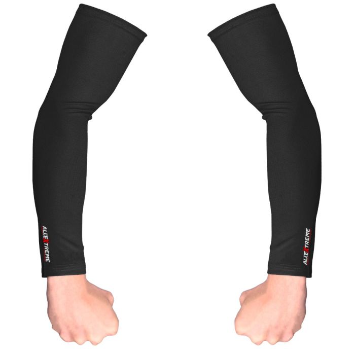 Allextreme Arm Sleeves for Men & Women Hand UV Protection Cover for Basketball Cricket Biking and Outdoor Use - (Black, Pair of 1)