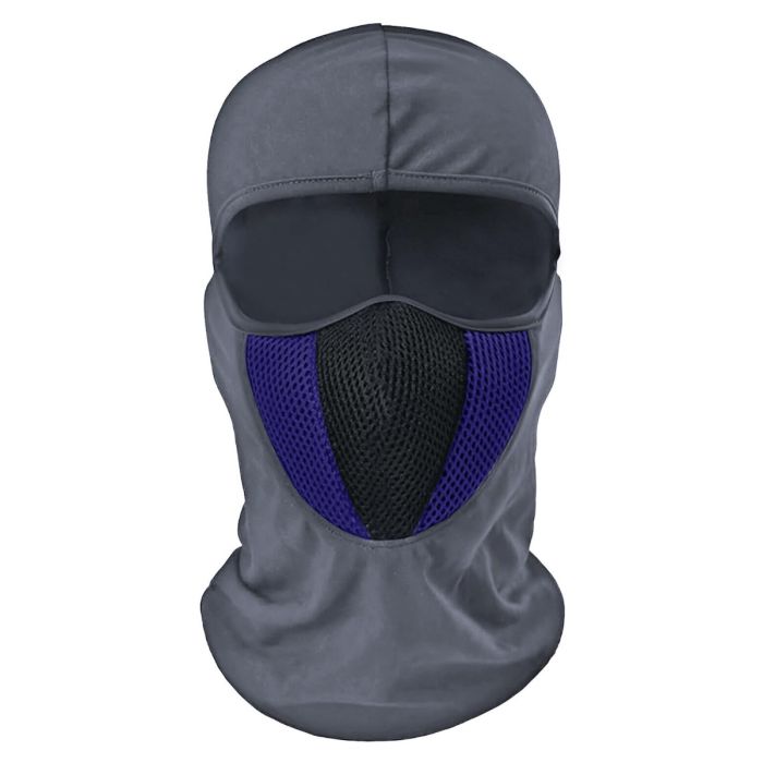 Allextreme EX-MASK-21 Full Face Mask Anti Pollution Sun Protection Warmer Riding Balaclava with Air Filter Mesh for Biking Cycling (Gray)