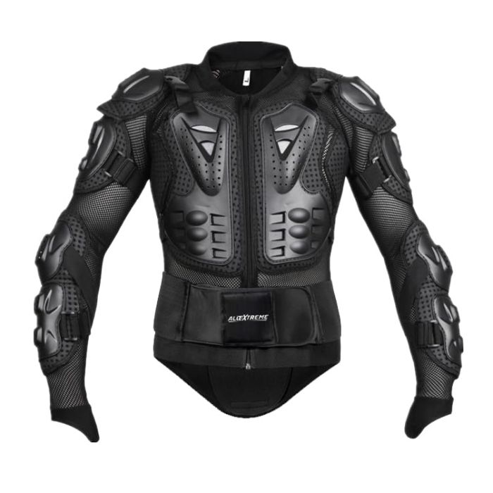 AllExtreme ARBA001 Full Body Armor Jacket Spine Chest Protection Gear Motocross Protector for Motorcycling Biking Riding - (Black, Size - XL)