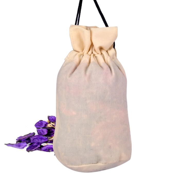 Allextreme Hanging Husk Bag Car Perfume Scent - Lyrical Lavender Fragrance for 30 Days Air Freshener Interior Car-Accessories with Diffuser Essential Oil Aroma Grains and Flakes (Set of 1, 50g)