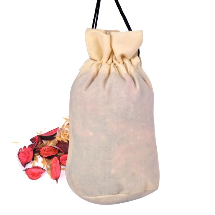 Allextreme Hanging Husk Bag Car Perfume Scent - Rare Rose Fragrance for 30 Days Air Freshener Interior Car-Accessories with Diffuser Essential Oil Aroma Grains and Flakes (Set of 1, 50g)