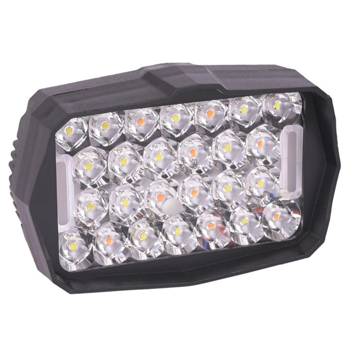 Allextreme 30W LED Fog Lamp 9-85V DC Power 3000 Lm High Brightness Bar Lights External Spotlight with Mounting Bracket Universal Fit for All Cars and Bikes (Cool White/Red, Pack of 1)