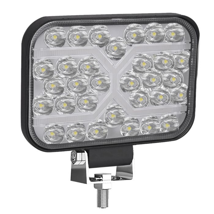 Allextreme 64W LED Fog Lamp 9-85V DC Power 7000 Lm High Brightness Bar Lights External Spotlight with Mounting Bracket Universal Fit for All Cars and Bikes (Yellow/Warm White, Pack of 1)