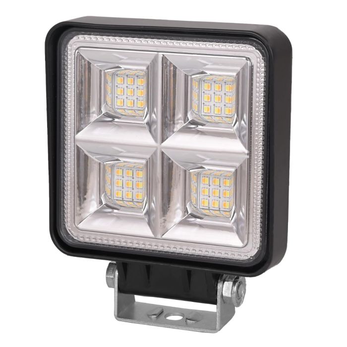 Allextreme 24W 9-85V DC Power 7000 Lm High Brightness LED Fog Lamp Bar Lights External Spotlight with Mounting Bracket Universal Fit for All Cars and Bikes (Warm White/Yellow, Pack of 1)
