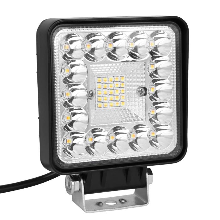 Allextreme Fog Lamp 24W 9-85V DC Power 7000 Lm High Brightness LED Bar Lights with Mounting Bracket Universal Fit for All Cars and Bikes (Warm White/Cool White, Pack of 1)