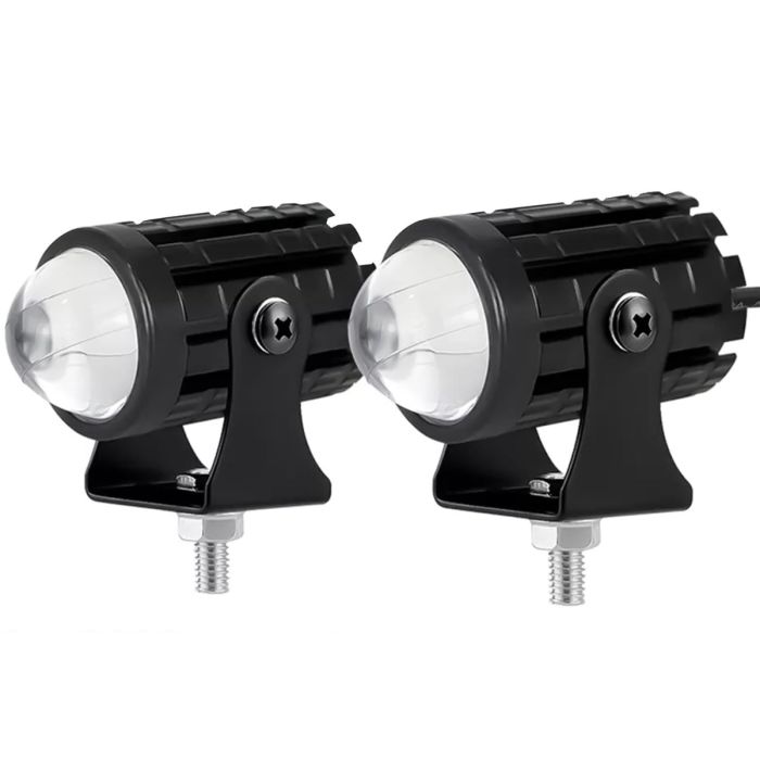 Allextreme 15W LED Fog Light 80V High Brightness Three Colour Spotlights with Projector Lens Universal Headlight For All Car Bike Motorcycle Scooty (Pack of 2, Yellow/White/Red)