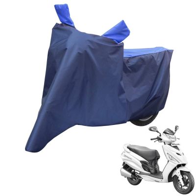 Allextreme S-7009 Full Bike Body Cover Water Resistant Dustproof Rustproof UV Protection Cover Compatible for Activa Maestro Scooty and All Two Wheeler Scooter (Navy Blue & Blue, Small)
