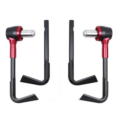 Allextreme EXBHDCR 7/8" CNC Protector Handlebar Brake Clutch Lever Protection Guard Compatible for Bullet Bajaj TVS Yamaha and Other Bikes (Red)